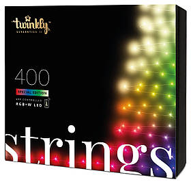 Гірлянда Smart LED Twinkly Strings RGBW 400 IP44 32м кабель чорний Baumar - Завжди Вчасно