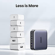МЗП для швидкої зарядки UGREEN Nexode 200W GaN Desktop Charger 2USB+4Type-C (сірий) CD271, фото 7