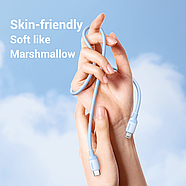 Кабель для зарядки iPhone Type-C на Lightning з чипом MFI UGREEN 20W 3A Silicone Cable 1m (синій) US387, фото 2