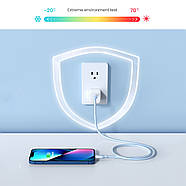 Кабель для зарядки iPhone Type-C на Lightning з чипом MFI UGREEN 20W 3A Silicone Cable 1m (синій) US387, фото 7