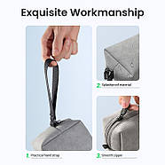 Сумка органайзер UGREEN Electronics Accessories Storage Bag with Lanyard (сірий) LP285, фото 8
