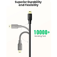 Кабель Ugreen USB-A 2.0 to Mini USB 5 Pin Cable 3м (чорний) US132, фото 9