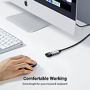 Кабель подовжувач USB 3.0 Ugreen Male to Female Extension Cable Aluminum Case 1м (чорний) US115, фото 5