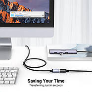 Кабель подовжувач USB 3.0 Ugreen Male to Female Extension Cable Aluminum Case 1м (чорний) US115, фото 6