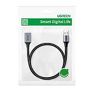 Кабель подовжувач USB 3.0 Ugreen Male to Female Extension Cable Aluminum Case 1м (чорний) US115, фото 11