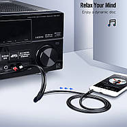 Кабель аудіо Ugreen 3.5mm Male to 2RCA Male Hi-Fi Cable 1м (чорний) AV116, фото 3