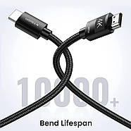 Кабель HDMI 4K Ugreen Male to Male Cable with Braided 5м (чорний) HD119, фото 3