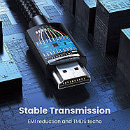 Кабель HDMI 4K Ugreen Male to Male Cable with Braided 5м (чорний) HD119, фото 8