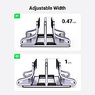 Вертикальна підставка для ноутбука UGREEN Vertical Laptop Stand (Dual-slot) (сірий) LP258, фото 8