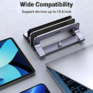 Вертикальна підставка для ноутбука UGREEN Vertical Laptop Stand (Dual-slot) (сірий) LP258, фото 9