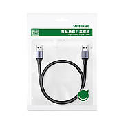 Кабель UGREEN USB-A 3.0 Male to Male AM/AM Aluminum Case Braided Cable 1м (чорний) US373, фото 11