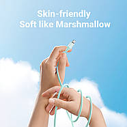 Кабель для зарядки iPhone Type-C на Lightning з чипом MFI UGREEN 20W 3A Silicone Cable 1m (зелений) US387, фото 2