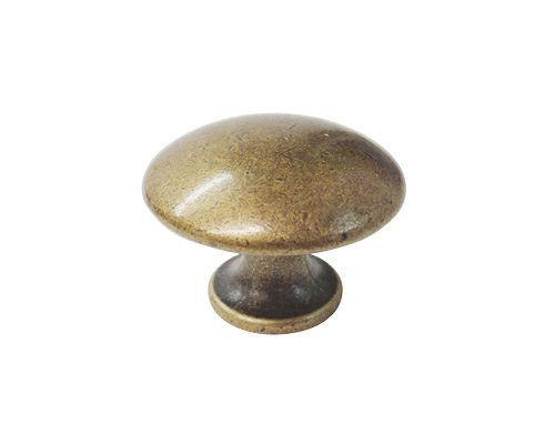 Ручка кнопка меблева класична URB-24-73 антична бронза кругла діаметр 30 мм