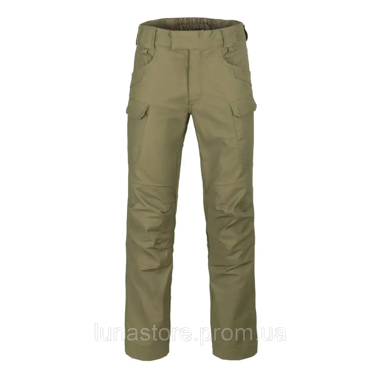 Тактичні штани Helikon-Tex UTP PoliCotton Rip-Stop олива, чоловічі військові штурмові штани хелікон зелені