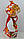 Авторська лялька Баба в червоному намисті H37 см, фото 4
