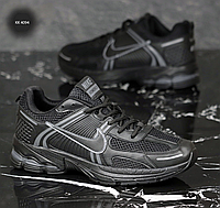 Кроссовки Nike Vomero 5 Мужские Черные Кожа Сетка, Кроссовки Осенние Эко Кожаные Нейлон 4094
