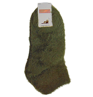 Пушистые норковые носки термо Корона 2625 37-42 зеленые