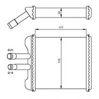 Теплообменник, система отопления салона NRF 54237