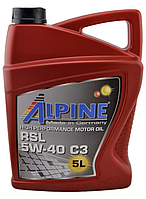 Масло мотрное синт. ALPINE 5W-40 RSL С3 API SN/CF MB-229.51, BMW LL-04 5л