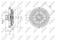 49567 NRF Вiскомуфта Bmw 1,6-2,5 E30/34/36 (на 4 болта)