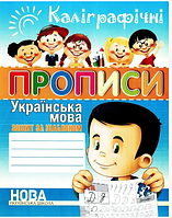 НУШ Українська мова Зошит шаблон Каліграфічні прописи Зошит за шаблоном Прописи для дітей Шинкаренко