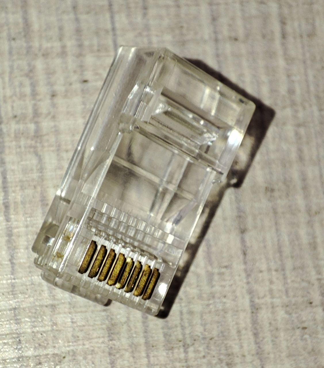 Конектор раз'ем RJ45 RJ-45 LAN GIGABIT Cat5 Cat5e Cat6 позолота 6шт