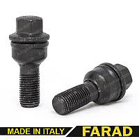 FARAD | Болт М14*1,5*50 мм Сфера R14 Цинк ключ 17 Черный