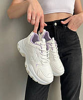 Стильные кроссовки белые кожаные женские 37 размер