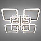 Світлодіодна люстра 192 Вт з підсвічуванням основи та пультом д/к коллір каркасу хром D-A9171/4+4 HR LED 3color dimmer, фото 2