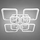 Світлодіодна люстра 192 Вт з підсвічуванням основи та пультом д/к коллір каркасу хром D-A9171/4+4 HR LED 3color dimmer, фото 3