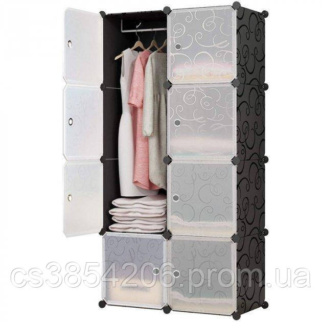 Складной органайзер для одежды пластиковый с ящиками, временный шкаф с ячейками для хранения вещей дома zin - фото 9 - id-p1959869454