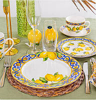 Набір тарілок фарфорових Лимони 27 см 6 шт 922-034