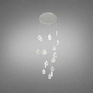 Підвісний сучасний світильник світлодіодний 32 Вт колір каркасу матовий хром D-4119/18SV