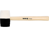 Молоток гумовий YATO 2-шаровий Ø= 63 мм з дерев. ручкою, m= 780 г, l= 340 мм [6/36]