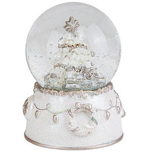 Фігурка сніжна куля Зимовий пейзаж 10х10х14 см 16016-043 статуетка куля зі снігом