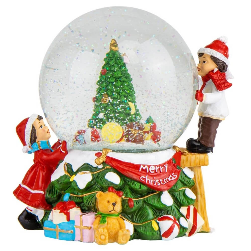 Фігурка снігова куля Новорічне диво 14х15х18 см на батарейках 16016-026 VE