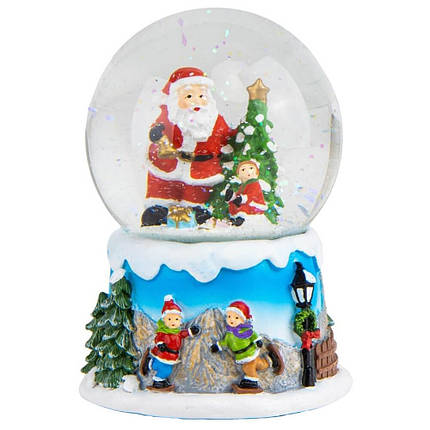 Фігурка снігова куля Санта 11х11х16 см 16016-025 VE, фото 1