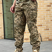 Тактические штаны Уставные пиксель (44 - 60р) рипстоп Брюки военные камуфляж манжеты с карманами для ЗСУ