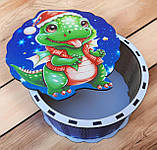 Святковий бокс-коробка до Нового Року для солодощів,подарунків з  малюнком синього  кольору, фото 2