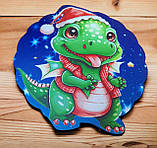 Святковий бокс-коробка до Нового Року для солодощів,подарунків з  малюнком синього  кольору, фото 5