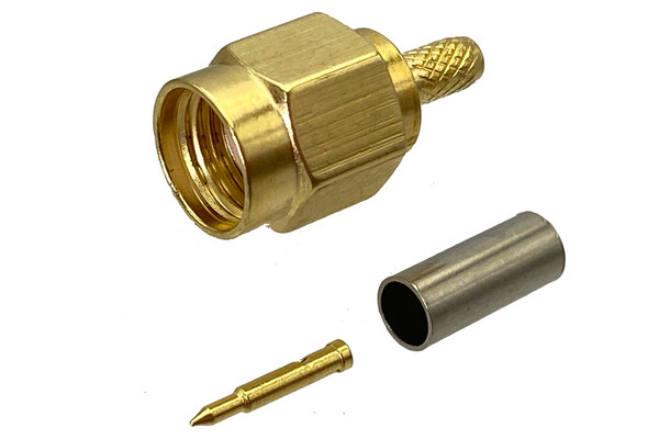 Роз'єм SMA Male AMASS прямий на кабель RG178/RG316 - 1 шт.