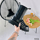 Стильні черевики чернсі демісезонні, жіночі високі черевики, фото 6