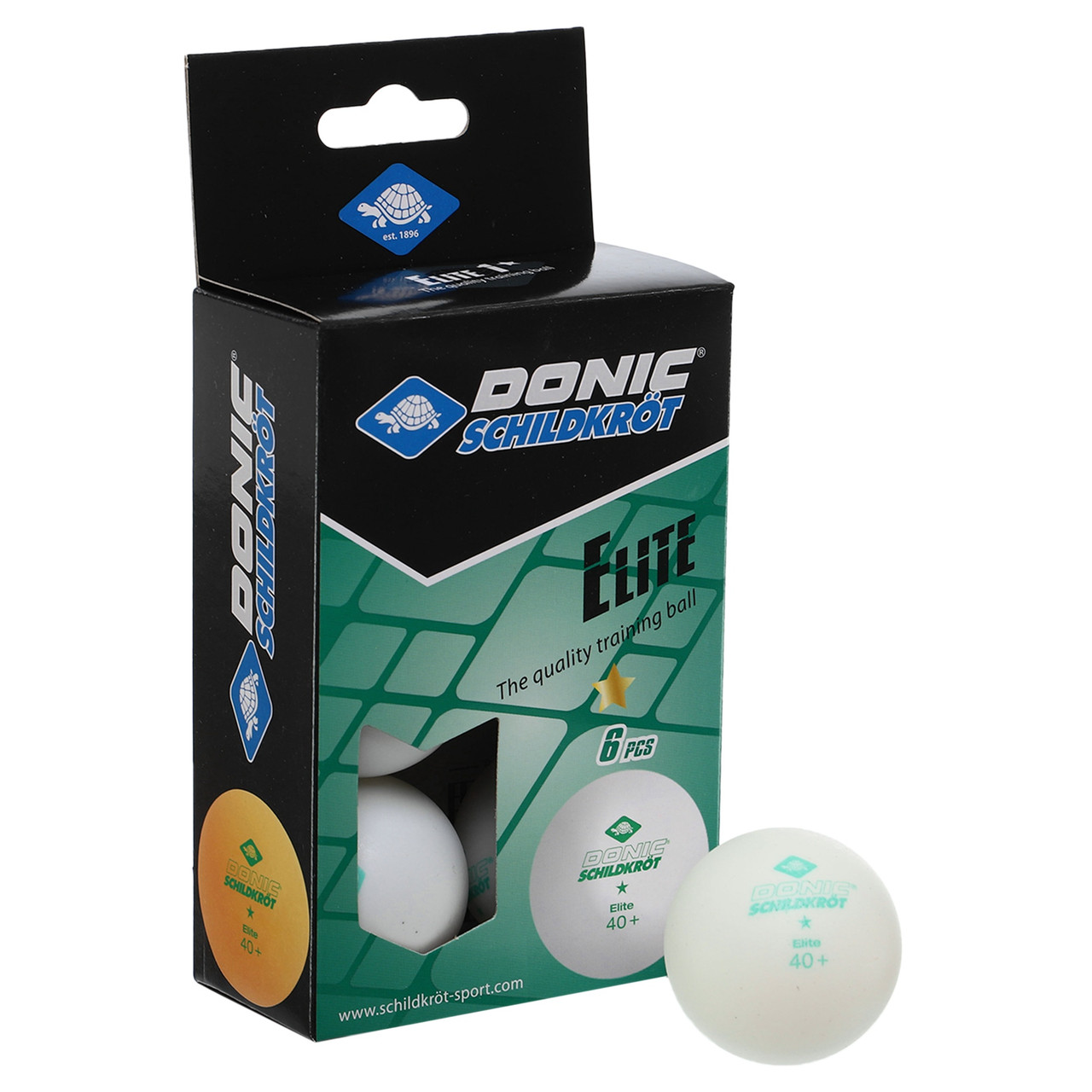 М'яч настільний теніс DONIC МТ-608510 Schildkrot ELITE 1star 1шт  пластик білий