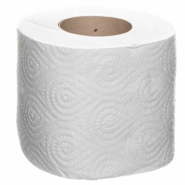 Папір туалетний двошаровий білий м'який (кратно 4 шт), фото 1
