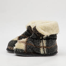 Теплі домашні чуні-тапки з натуральної овчини та войлочною підошвою (36-45 розмір)