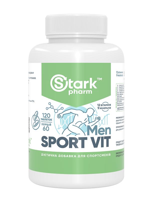 Вітаміни для чоловіків Stark Pharm - Stark Sport Vit Men NEW (Multivitamins & Minerals) (120 таблеток)