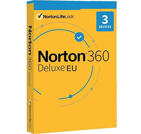 Norton 360 Deluxe 25 ГБ на 3 устройства, на 1 год, Европа ЕU