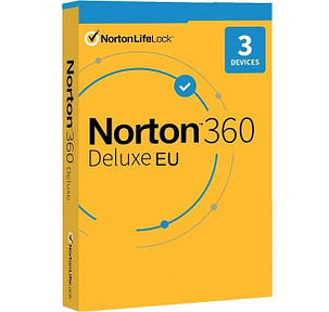 Norton 360 Deluxe 25 ГБ на 3 устройства, на 1 год, Европа ЕU, фото 1