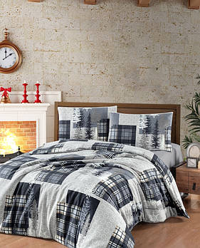 Комплект постільної білизни First Choice Flanel 200×220 см Winter Grey