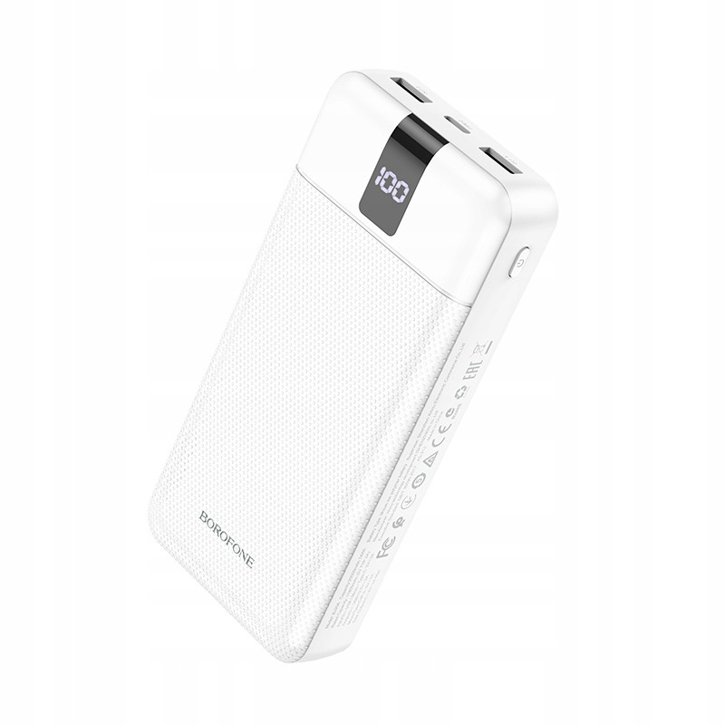 Повербанк 20000 mAh со встроенными кабелями BOROFONE BJ20A Power Bank + кабеля Type-C, Lightning, MicroUSB От USB